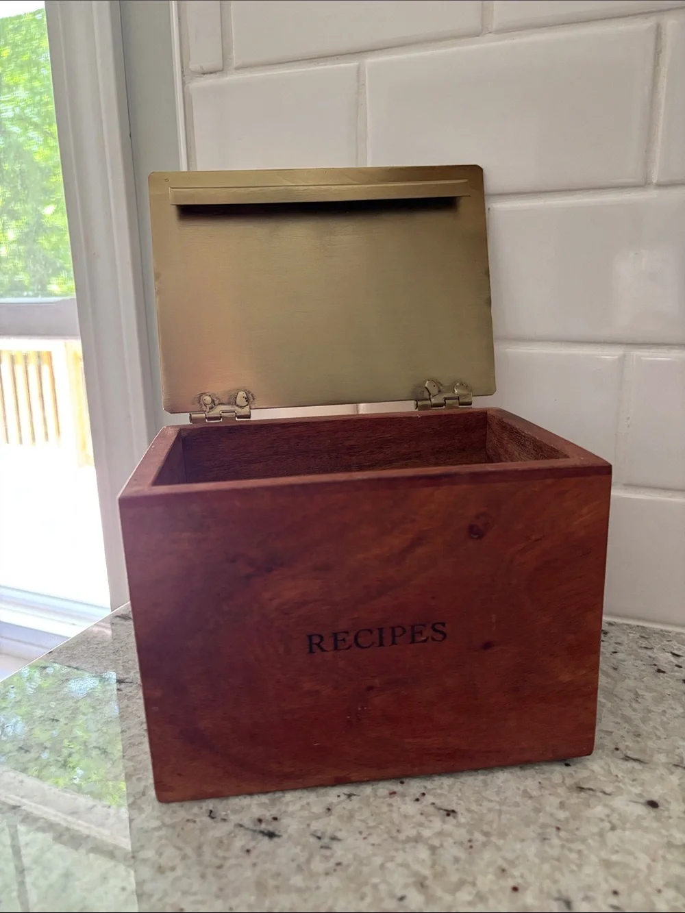 Heart & Hand with Magnolia wood recipe box